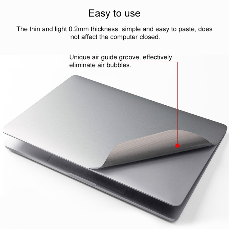 For MacBook Pro 16 inch A2141 (with Touch Bar) 4 in 1 Upper Cover Film + Bottom Cover Film + Full-support Film + Touchpad Film Laptop Body Protective Film Sticker(Space Gray) For MacBook Pro 16 inch A2141 (with Touch Bar) 4 in 1 Upper Cover Film + Bottom Cover Film + Full-support Film + Touchpad Film Laptop Body Protective Film Sticker(Space Gray)