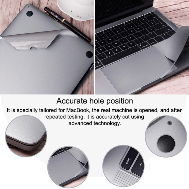 For MacBook Pro 16 inch A2141 (with Touch Bar) 4 in 1 Upper Cover Film + Bottom Cover Film + Full-support Film + Touchpad Film Laptop Body Protective Film Sticker(Space Gray) For MacBook Pro 16 inch A2141 (with Touch Bar) 4 in 1 Upper Cover Film + Bottom Cover Film + Full-support Film + Touchpad Film Laptop Body Protective Film Sticker(Space Gray)