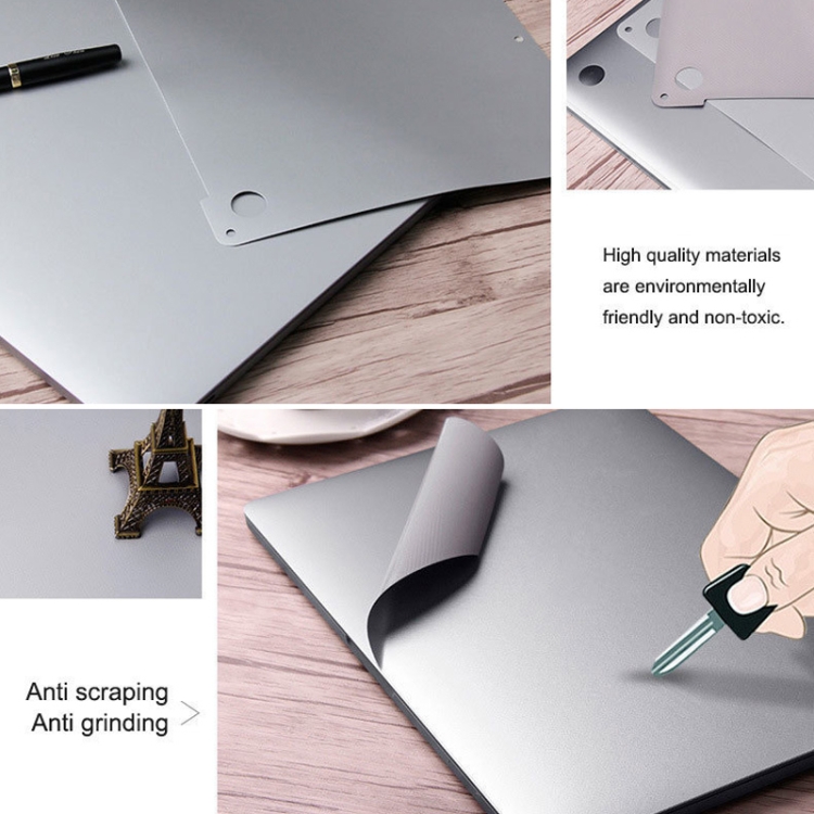 For MacBook Pro 16 inch A2141 (with Touch Bar) 4 in 1 Upper Cover Film + Bottom Cover Film + Full-support Film + Touchpad Film Laptop Body Protective Film Sticker(Space Gray) For MacBook Pro 16 inch A2141 (with Touch Bar) 4 in 1 Upper Cover Film + Bottom Cover Film + Full-support Film + Touchpad Film Laptop Body Protective Film Sticker(Space Gray)