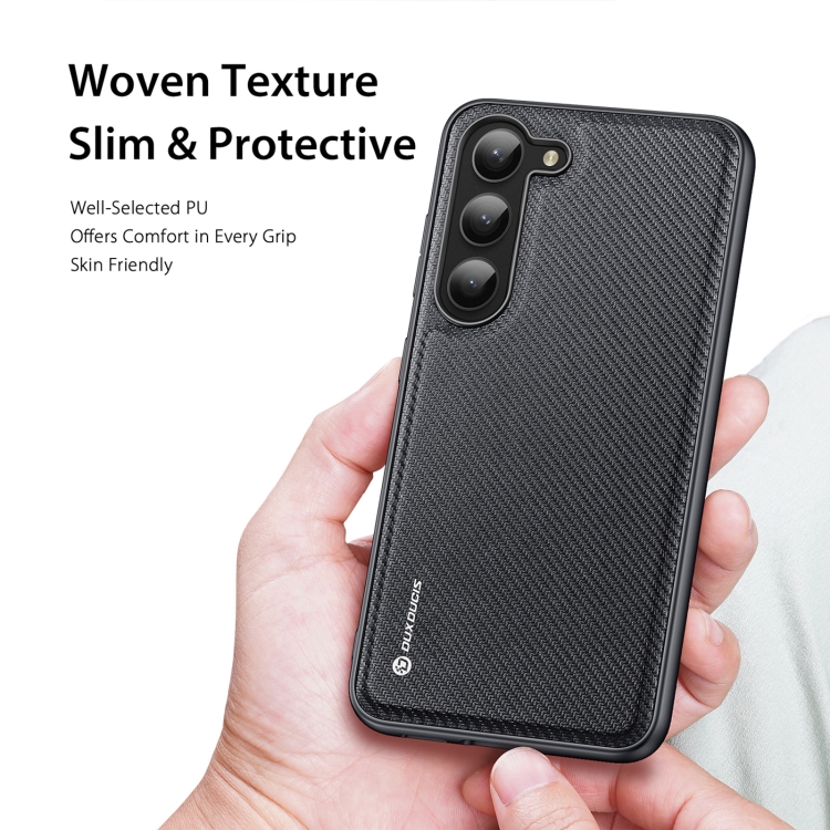 For Samsung Galaxy S23+ 5G DUX DUCIS Fino Series PU + TPU Phone Case(Black) For Samsung Galaxy S23+ 5G DUX DUCIS Fino Series PU + TPU Phone Case(Black)