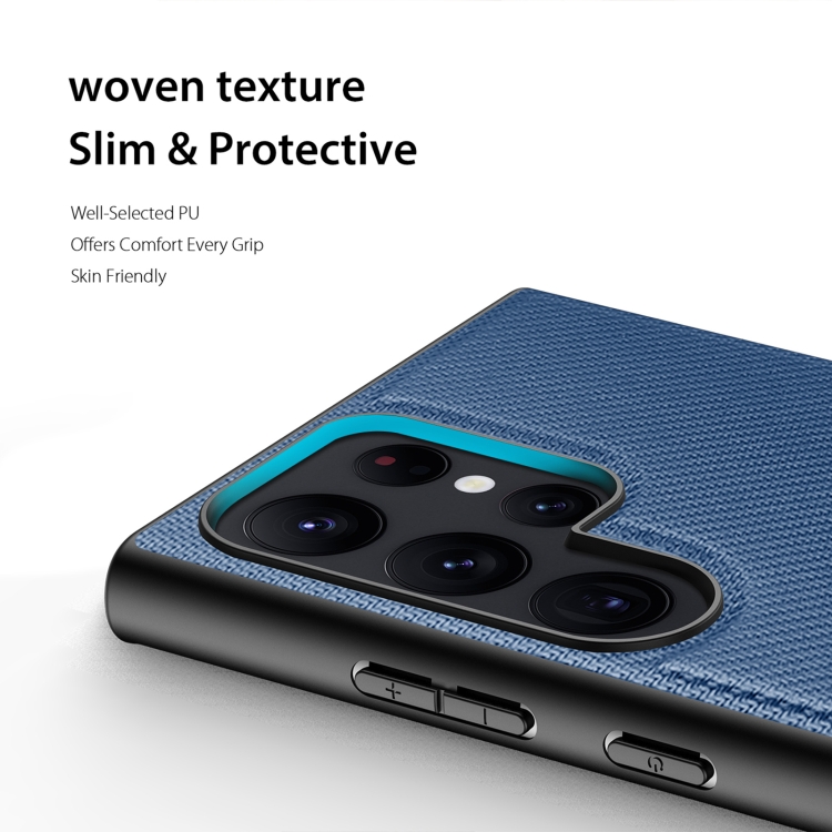 For Samsung Galaxy S23 Ultra 5G DUX DUCIS Fino Series PU + TPU Phone Case(Blue) For Samsung Galaxy S23 Ultra 5G DUX DUCIS Fino Series PU + TPU Phone Case(Blue)