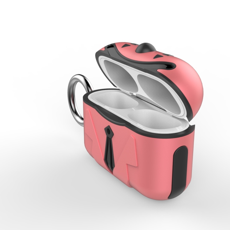 For AirPods Pro Anti-fall Joker Shape Protective Case with Carabiner(Red Black) For AirPods Pro Anti-fall Joker Shape Protective Case with Carabiner(Red Black)
