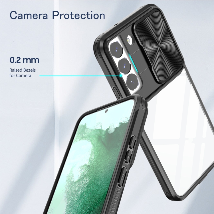 For Samsung Galaxy S22 5G Full Body Sliding Camshield Phone Case(Black) For Samsung Galaxy S22 5G Full Body Sliding Camshield Phone Case(Black)