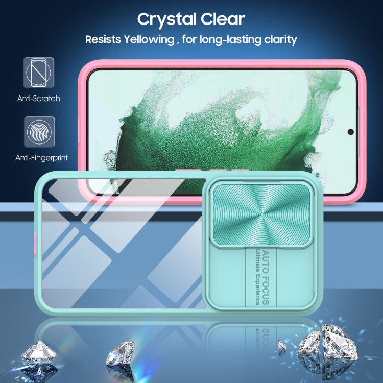 For Samsung Galaxy S22+ 5G Full Body Sliding Camshield Phone Case(Baby Blue Pink) For Samsung Galaxy S22+ 5G Full Body Sliding Camshield Phone Case(Baby Blue Pink)