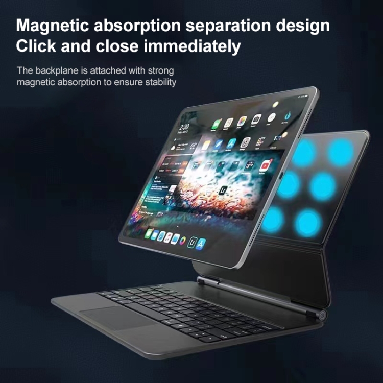 For iPad Air 5 / 4 10.9 inch P10 Bluetooth Keyboard Leather Case with Touch Pad(Black) For iPad Air 5 / 4 10.9 inch P10 Bluetooth Keyboard Leather Case with Touch Pad(Black)