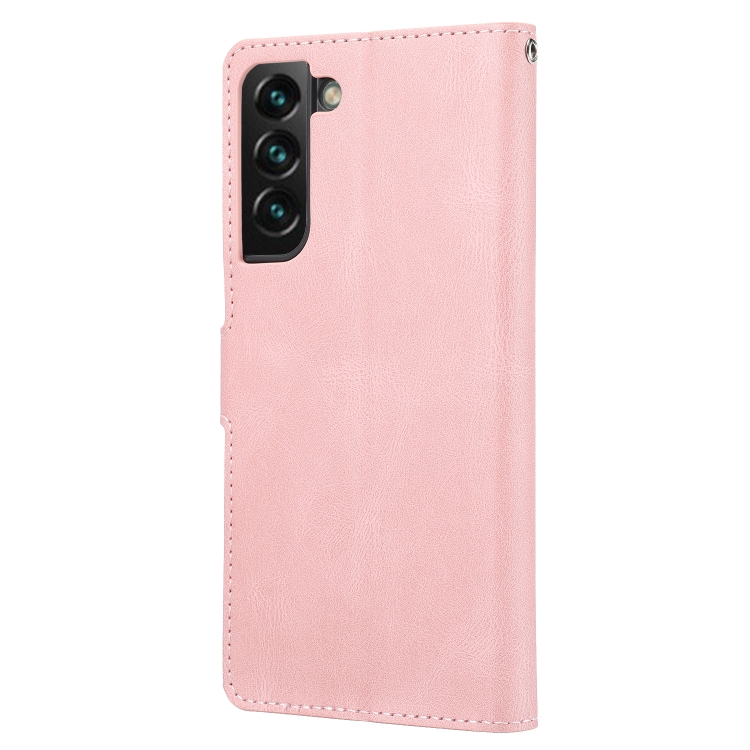 For Samsung Galaxy S23+ 5G Fantasy Classic Skin-feel Calfskin Texture PU Phone Case(Pink) For Samsung Galaxy S23+ 5G Fantasy Classic Skin-feel Calfskin Texture PU Phone Case(Pink)