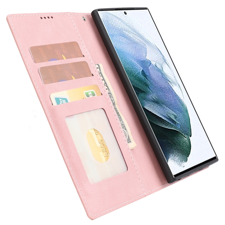 For Samsung Galaxy S23 Ultra 5G Fantasy Classic Skin-feel Calfskin Texture PU Phone Case(Pink) For Samsung Galaxy S23 Ultra 5G Fantasy Classic Skin-feel Calfskin Texture PU Phone Case(Pink)