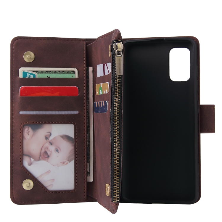 For Galaxy A41 Multifunctional Horizontal Flip Leather Case, with Card Slot & Holder & Zipper Wallet & Photo Frame(Coffee) For Galaxy A41 Multifunctional Horizontal Flip Leather Case, with Card Slot & Holder & Zipper Wallet & Photo Frame(Coffee)