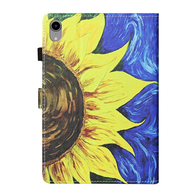 For iPad 10th Gen 10.9 2022 Coloured Drawing Stitching Smart Leather Tablet Case(Sunflower) For iPad 10th Gen 10.9 2022 Coloured Drawing Stitching Smart Leather Tablet Case(Sunflower)