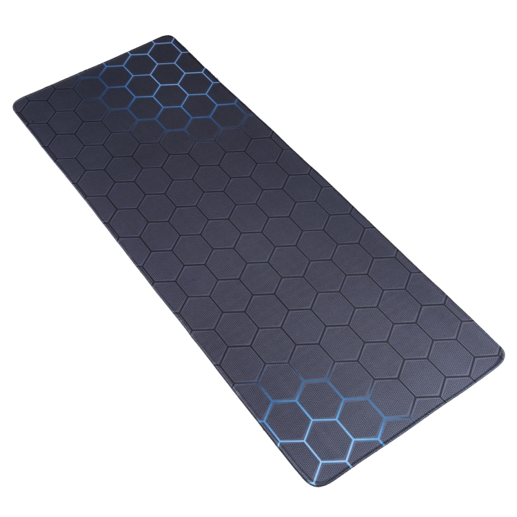 Tappetino per tastiera con tappetino per mouse da gioco con superficie in  tessuto di gomma antiscivolo, dimensioni: 70 x 30 x 0,2 cm (nido d'ape blu)