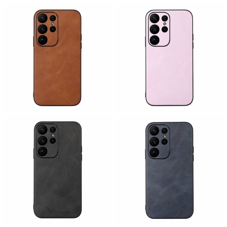 For Samsung Galaxy S23 Ultra 5G Cowhide Texture PU Phone Case(Black) For Samsung Galaxy S23 Ultra 5G Cowhide Texture PU Phone Case(Black)