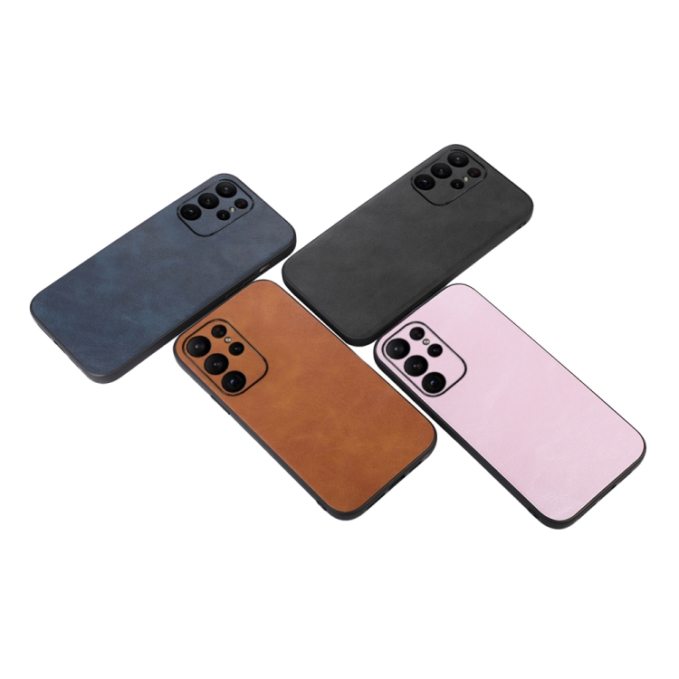 For Samsung Galaxy S23 Ultra 5G Cowhide Texture PU Phone Case(Black) For Samsung Galaxy S23 Ultra 5G Cowhide Texture PU Phone Case(Black)