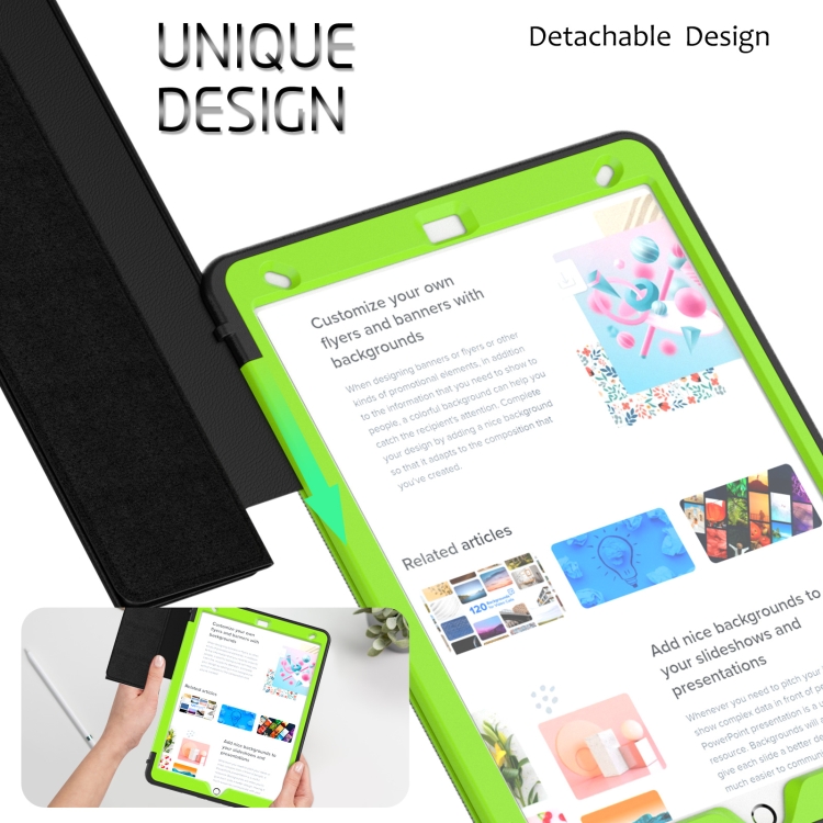 For iPad 10.2 2021 / 2020 / 2019 / Air 10.5 2019 3-Fold Amor Shockproof Smart Tablet Case(Black Green) For iPad 10.2 2021 / 2020 / 2019 / Air 10.5 2019 3-Fold Amor Shockproof Smart Tablet Case(Black Green)