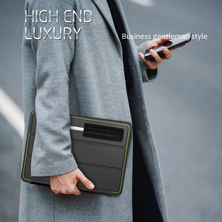 For iPad 10.2 2021 / 2020 / 2019 / Air 10.5 2019 3-Fold Amor Shockproof Smart Tablet Case(Black Green) For iPad 10.2 2021 / 2020 / 2019 / Air 10.5 2019 3-Fold Amor Shockproof Smart Tablet Case(Black Green)
