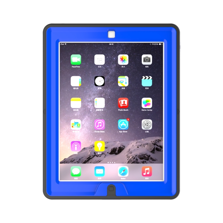 For iPad 2 / 3 / 4 TPU + PC + PU Leather Case with Three-folding Holder & Sleep / Wake-up Function(Blue) For iPad 2 / 3 / 4 TPU + PC + PU Leather Case with Three-folding Holder & Sleep / Wake-up Function(Blue)