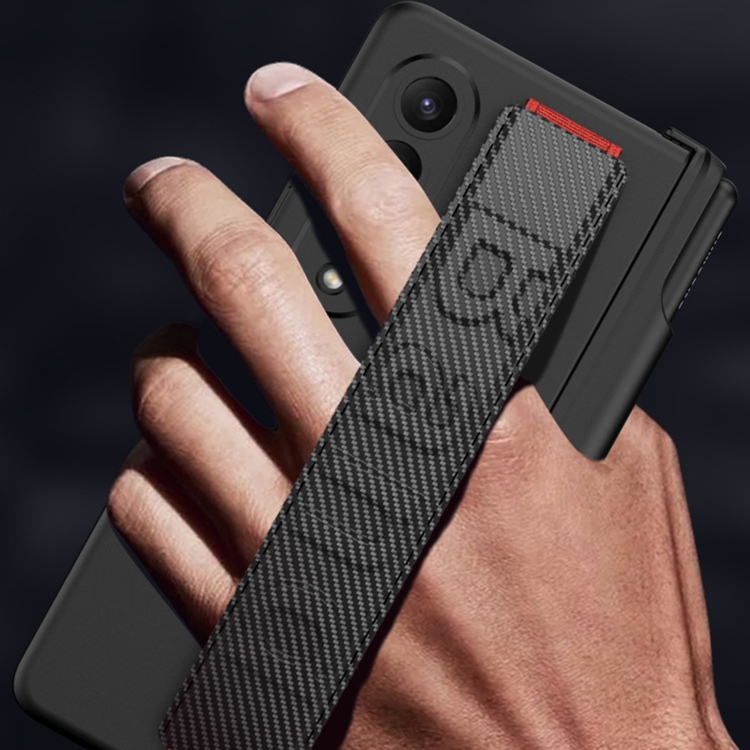 For Samsung Galaxy Z Fold4 GKK Magnetic Fold Hinge Shockproof Phone Case with Wrist Strap(Gold) For Samsung Galaxy Z Fold4 GKK Magnetic Fold Hinge Shockproof Phone Case with Wrist Strap(Gold)