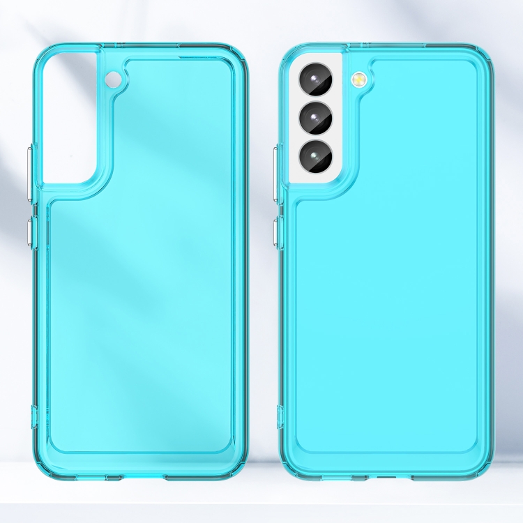 For Samsung Galaxy S22 5G Candy Series TPU Phone Case(Transparent Blue) For Samsung Galaxy S22 5G Candy Series TPU Phone Case(Transparent Blue)