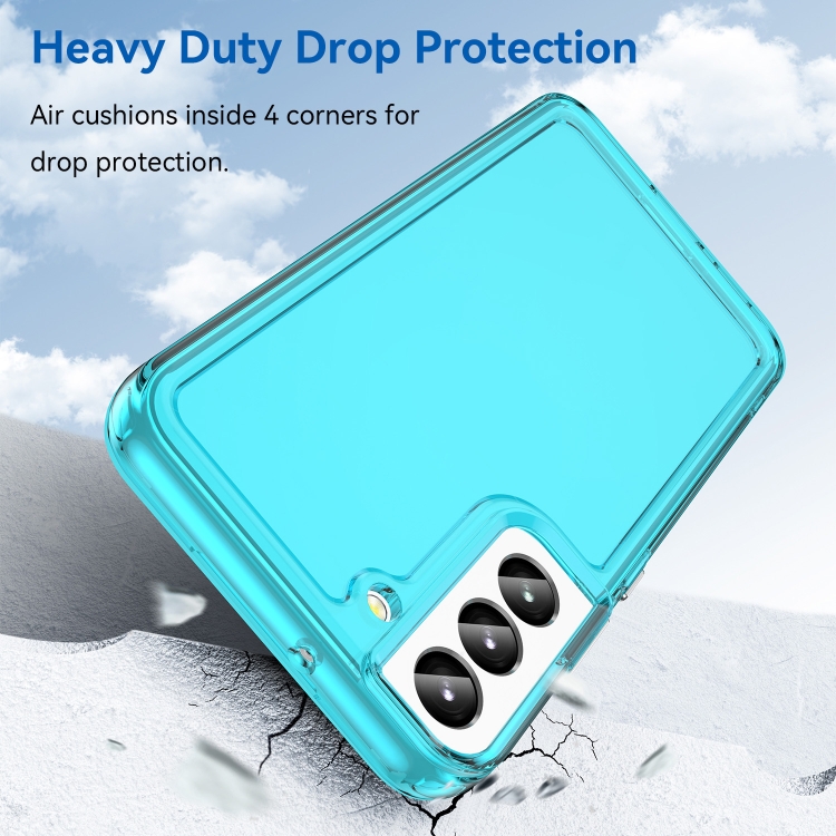 For Samsung Galaxy S22 5G Candy Series TPU Phone Case(Transparent Blue) For Samsung Galaxy S22 5G Candy Series TPU Phone Case(Transparent Blue)