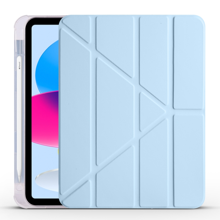 For iPad 10th Gen 10.9 2022 Four-corner Airbag Deformation Tablet Leather Case (Ice Blue) For iPad 10th Gen 10.9 2022 Four-corner Airbag Deformation Tablet Leather Case (Ice Blue)