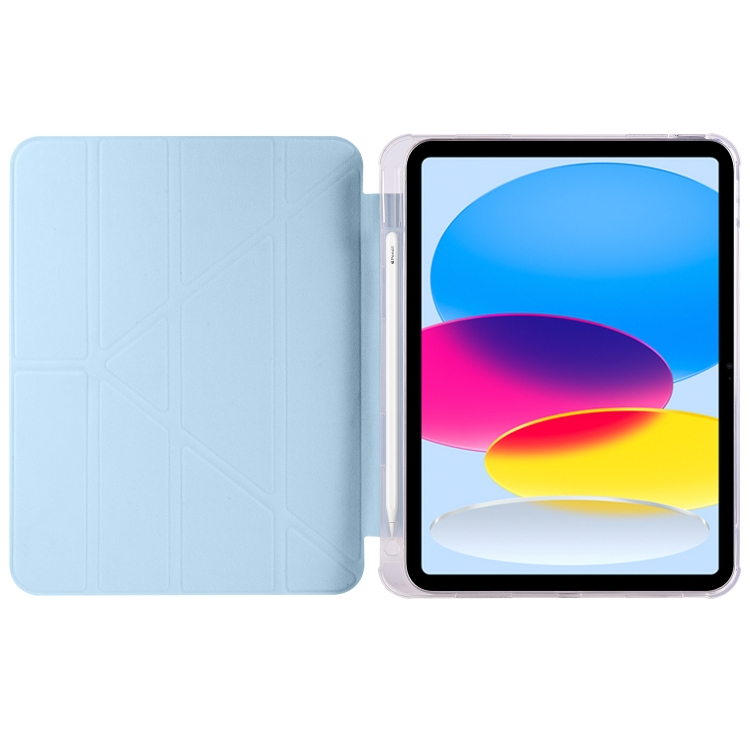 For iPad 10th Gen 10.9 2022 Four-corner Airbag Deformation Tablet Leather Case (Ice Blue) For iPad 10th Gen 10.9 2022 Four-corner Airbag Deformation Tablet Leather Case (Ice Blue)