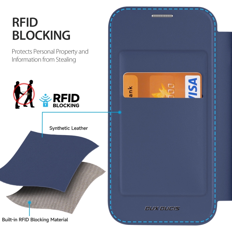 For iPhone 13 Pro DUX DUCIS Skin X Pro Series Magsafe PC TPU Leather Phone Case (Blue) For iPhone 13 Pro DUX DUCIS Skin X Pro Series Magsafe PC TPU Leather Phone Case (Blue)