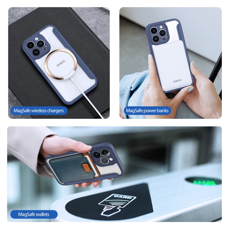 For iPhone 13 Pro DUX DUCIS Skin X Pro Series Magsafe PC TPU Leather Phone Case (Blue) For iPhone 13 Pro DUX DUCIS Skin X Pro Series Magsafe PC TPU Leather Phone Case (Blue)