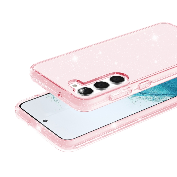 For Samsung Galaxy S23+ 5G Shockproof Terminator Style Glitter Powder Phone Case(Shiny Pink) For Samsung Galaxy S23+ 5G Shockproof Terminator Style Glitter Powder Phone Case(Shiny Pink)