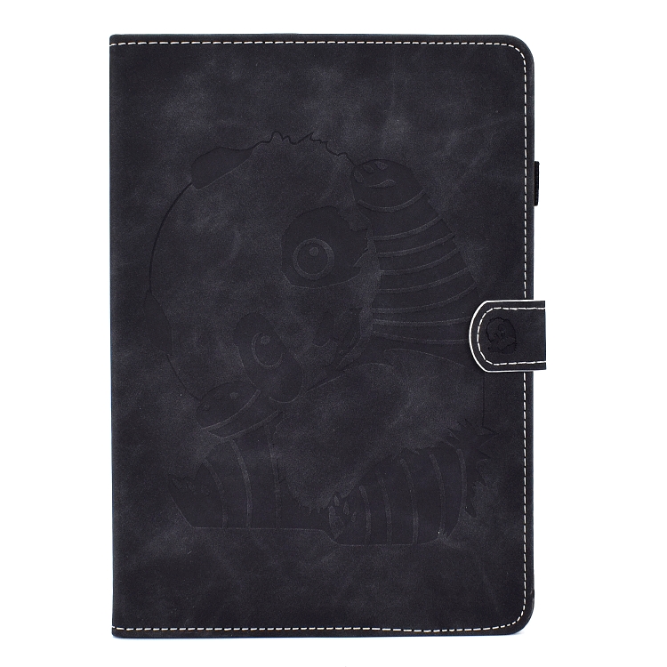For iPad Air (2019) Embossing Panda Sewing Thread Horizontal Painted Flat Leather Case with Sleep Function & Pen Cover & Anti Skid Strip & Card Slot & Holder(Black) For iPad Air (2019) Embossing Panda Sewing Thread Horizontal Painted Flat Leather Case with Sleep Function & Pen Cover & Anti Skid Strip & Card Slot & Holder(Black)