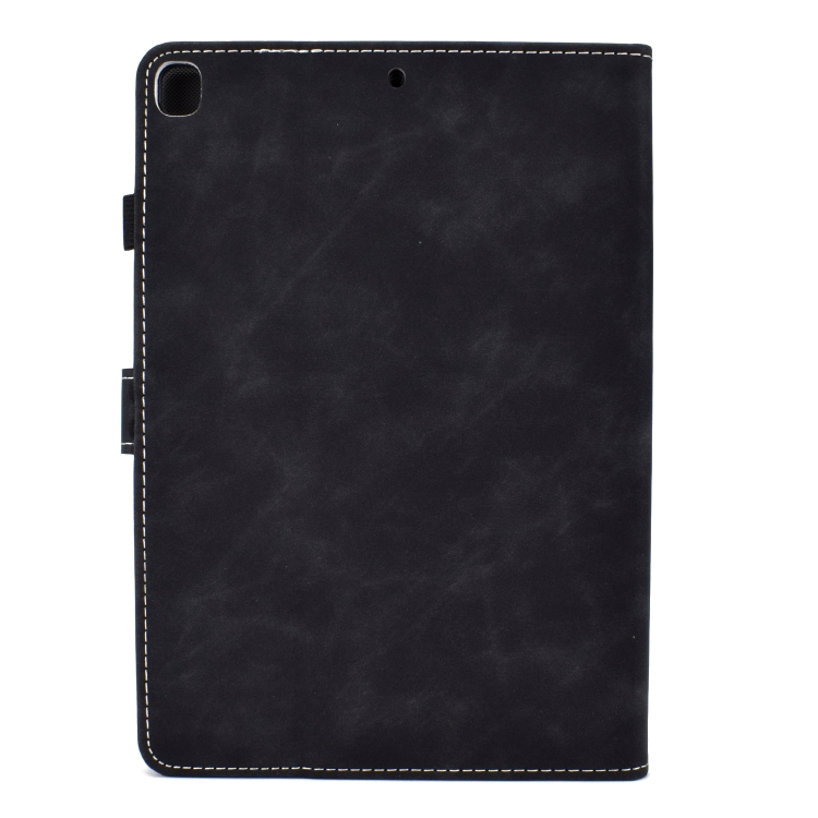 For iPad Air (2019) Embossing Panda Sewing Thread Horizontal Painted Flat Leather Case with Sleep Function & Pen Cover & Anti Skid Strip & Card Slot & Holder(Black) For iPad Air (2019) Embossing Panda Sewing Thread Horizontal Painted Flat Leather Case with Sleep Function & Pen Cover & Anti Skid Strip & Card Slot & Holder(Black)