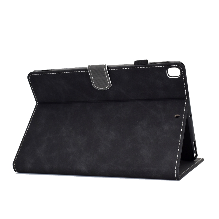 For iPad Air (2019) Embossing Panda Sewing Thread Horizontal Painted Flat Leather Case with Sleep Function & Pen Cover & Anti Skid Strip & Card Slot & Holder(Black) For iPad Air (2019) Embossing Panda Sewing Thread Horizontal Painted Flat Leather Case with Sleep Function & Pen Cover & Anti Skid Strip & Card Slot & Holder(Black)