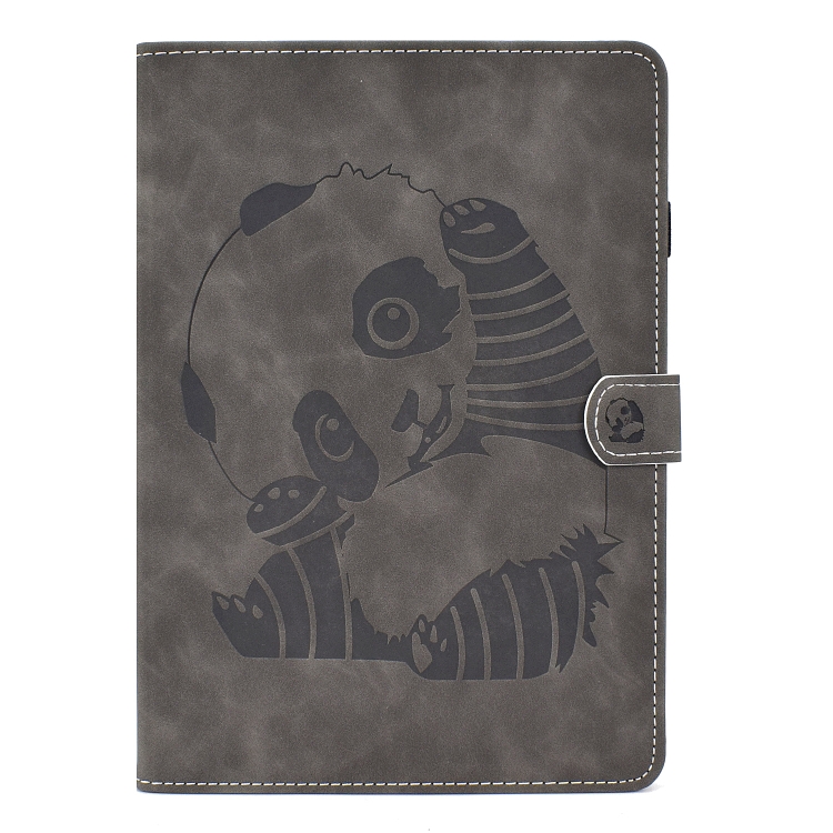 For iPad Air 2 Embossing Sewing Thread Horizontal Painted Flat Leather Case with Sleep Function & Pen Cover & Anti Skid Strip & Card Slot & Holder(Gray) For iPad Air 2 Embossing Sewing Thread Horizontal Painted Flat Leather Case with Sleep Function & Pen Cover & Anti Skid Strip & Card Slot & Holder(Gray)