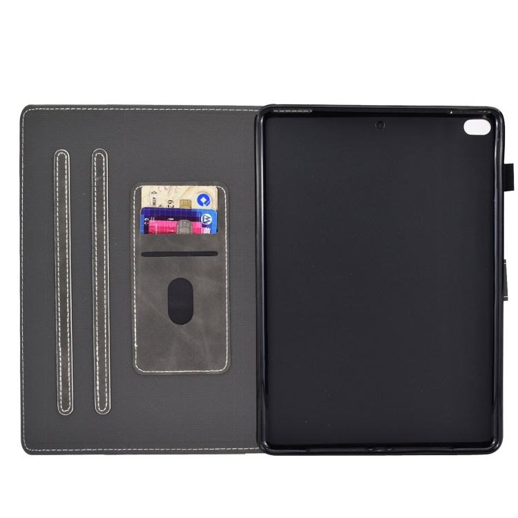 For iPad Air 2 Embossing Sewing Thread Horizontal Painted Flat Leather Case with Sleep Function & Pen Cover & Anti Skid Strip & Card Slot & Holder(Gray) For iPad Air 2 Embossing Sewing Thread Horizontal Painted Flat Leather Case with Sleep Function & Pen Cover & Anti Skid Strip & Card Slot & Holder(Gray)