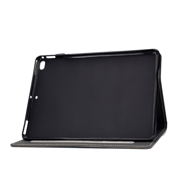 For iPad Air 2 Embossing Sewing Thread Horizontal Painted Flat Leather Case with Sleep Function & Pen Cover & Anti Skid Strip & Card Slot & Holder(Gray) For iPad Air 2 Embossing Sewing Thread Horizontal Painted Flat Leather Case with Sleep Function & Pen Cover & Anti Skid Strip & Card Slot & Holder(Gray)