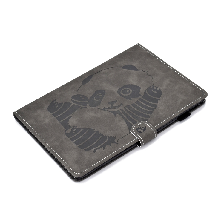 For iPad Air 2 Embossing Sewing Thread Horizontal Painted Flat Leather Case with Sleep Function & Pen Cover & Anti Skid Strip & Card Slot & Holder(Gray) For iPad Air 2 Embossing Sewing Thread Horizontal Painted Flat Leather Case with Sleep Function & Pen Cover & Anti Skid Strip & Card Slot & Holder(Gray)