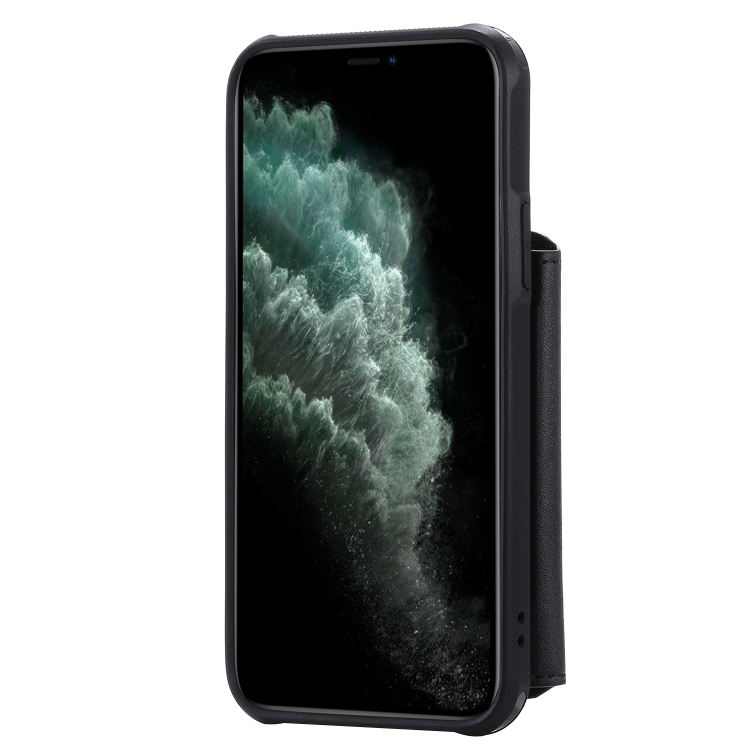 For iPhone 11 Pro Zipper Shockproof Protective Case with Card Slots & Bracket & Photo Holder & Wallet Function(Black) For iPhone 11 Pro Zipper Shockproof Protective Case with Card Slots & Bracket & Photo Holder & Wallet Function(Black)