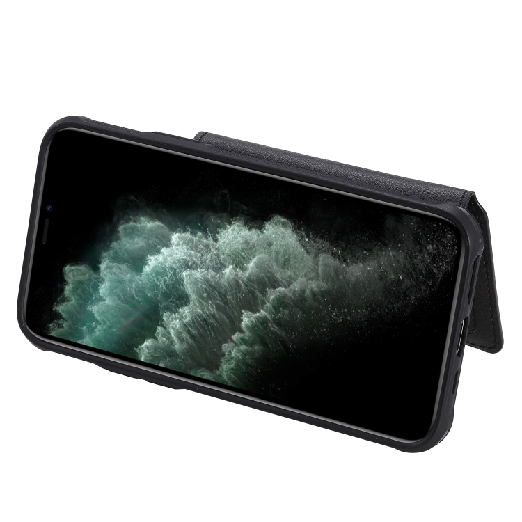 For iPhone 11 Pro Zipper Shockproof Protective Case with Card Slots & Bracket & Photo Holder & Wallet Function(Black) For iPhone 11 Pro Zipper Shockproof Protective Case with Card Slots & Bracket & Photo Holder & Wallet Function(Black)