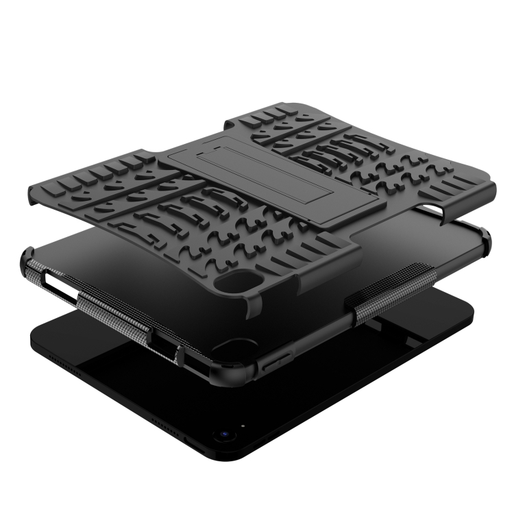 For iPad 10th Gen 10.9 2022 Tire Texture TPU + PC Tablet Case with Holder(Black) - 5