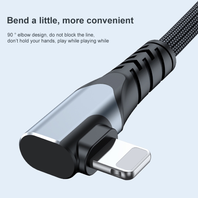 ADC-009 20W USB-C/Type-C to 8 Pin Double Elbow Data Cable, Length:1m ADC-009 20W USB-C/Type-C to 8 Pin Double Elbow Data Cable, Length:1m