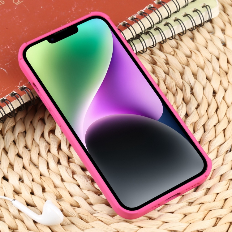 For iPhone 14 Plus Weave Texture Silicone Phone Case(Rose Red) For iPhone 14 Plus Weave Texture Silicone Phone Case(Rose Red)