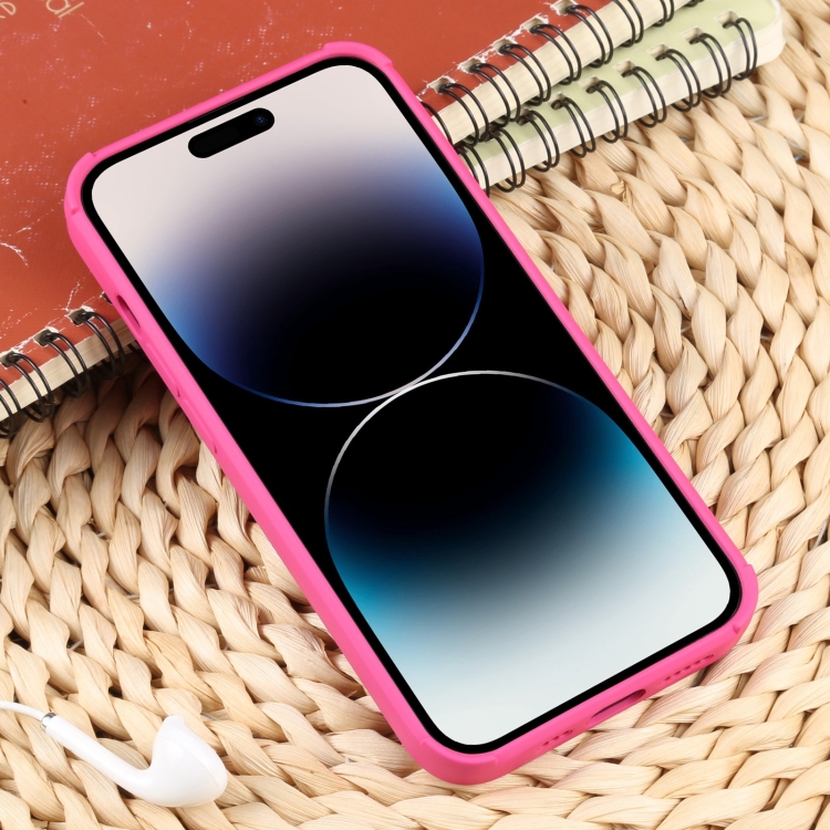 For iPhone 14 Pro Weave Texture Silicone Phone Case(Rose Red) For iPhone 14 Pro Weave Texture Silicone Phone Case(Rose Red)