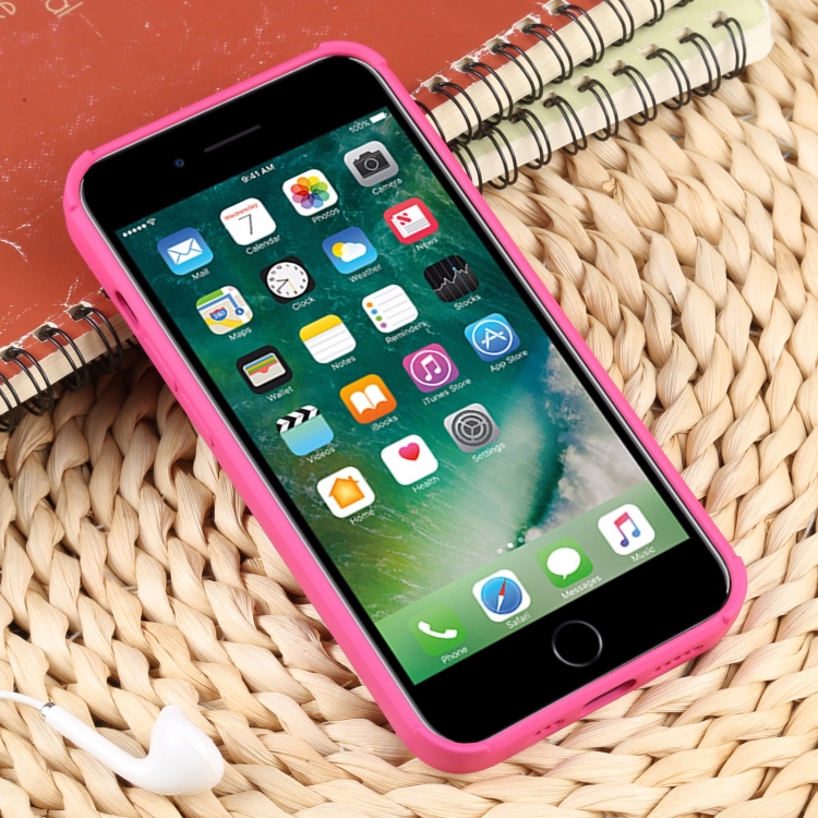 For iPhone SE 2022 / SE 2020 / 7 / 8 Weave Texture Silicone Phone Case(Rose Red) For iPhone SE 2022 / SE 2020 / 7 / 8 Weave Texture Silicone Phone Case(Rose Red)