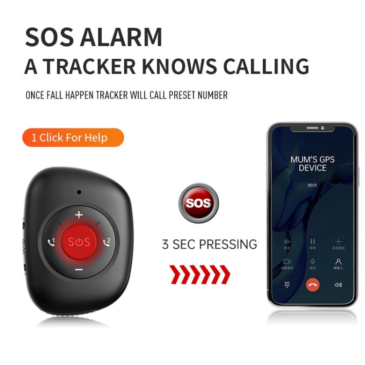 Téléphone portable pour personnes âgées Tracking GPS, SOS Appels