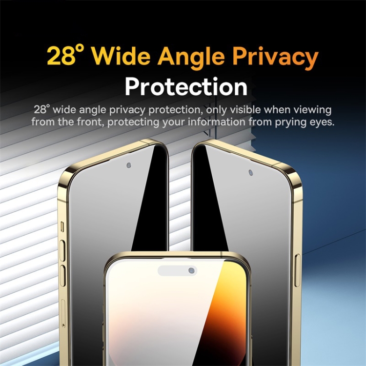 For iPhone 14 / 13 Pro / 13 Baseus 0.3mm AR Transparent Full Screen Anti-peep Tempered Glass Film