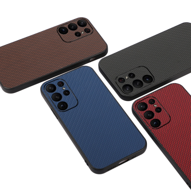 For Samsung Galaxy S23 Ultra 5G Accurate Hole Carbon Fiber Texture PU Phone Case(Black) For Samsung Galaxy S23 Ultra 5G Accurate Hole Carbon Fiber Texture PU Phone Case(Black)
