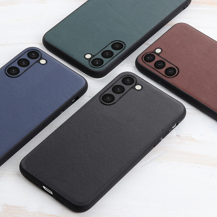 For Samsung Galaxy S23+ 5G Sheepskin Texture Genuine Leather Phone Case(Black) For Samsung Galaxy S23+ 5G Sheepskin Texture Genuine Leather Phone Case(Black)
