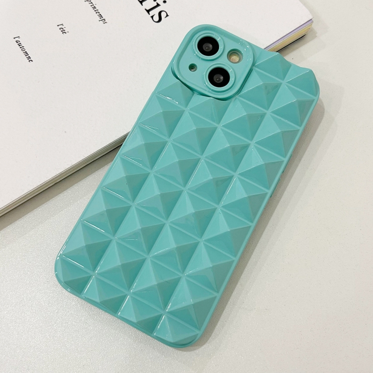 For iPhone 14 Riveted Smooth TPU Phone Case(Mint Blue) For iPhone 14 Riveted Smooth TPU Phone Case(Mint Blue)
