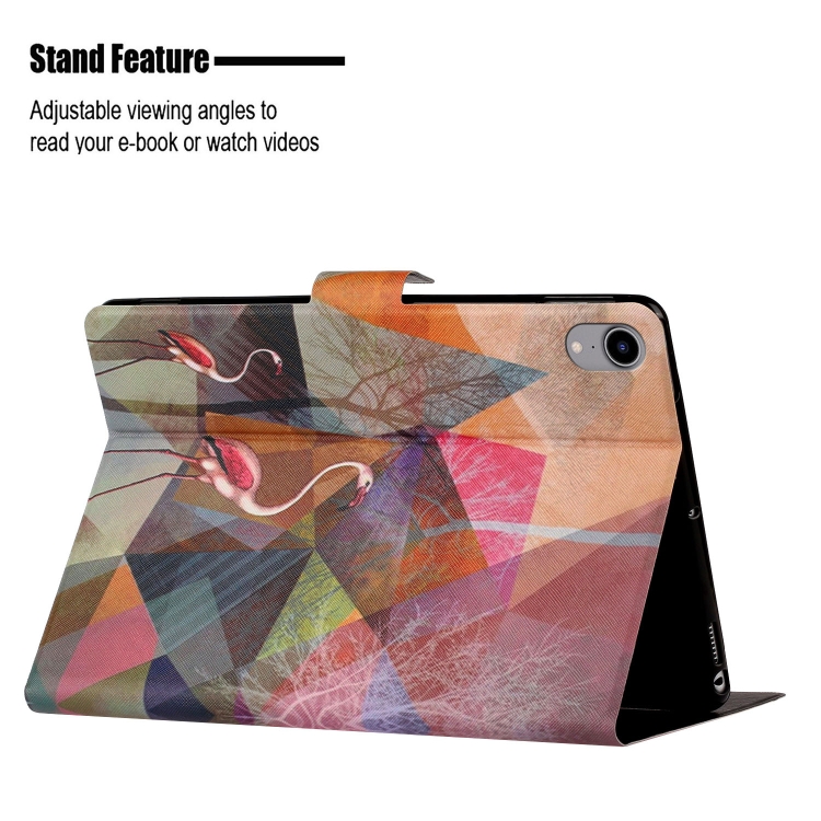 For iPad 10th Gen 10.9 2022 Colored Drawing Pattern Flip Leather Smart Tablet Case(Flamingo) For iPad 10th Gen 10.9 2022 Colored Drawing Pattern Flip Leather Smart Tablet Case(Flamingo)