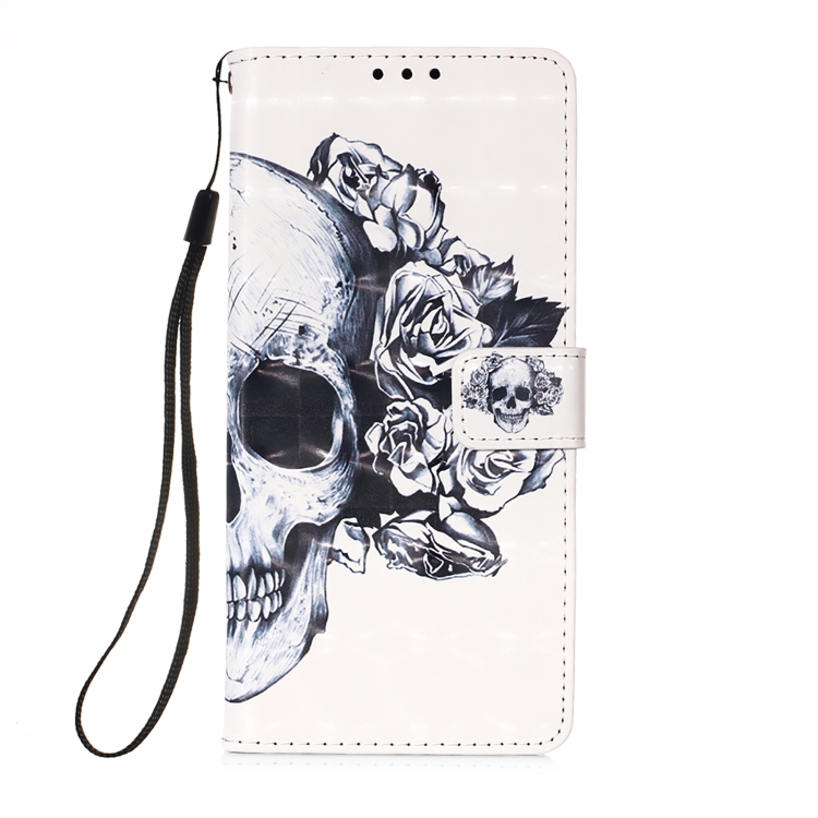 For Samsung Galaxy S23 5G 3D Painting Horizontal Flip Leather Phone Case(Skull) For Samsung Galaxy S23 5G 3D Painting Horizontal Flip Leather Phone Case(Skull)