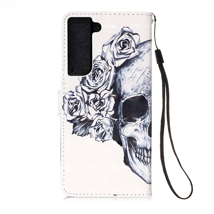 For Samsung Galaxy S23 5G 3D Painting Horizontal Flip Leather Phone Case(Skull) For Samsung Galaxy S23 5G 3D Painting Horizontal Flip Leather Phone Case(Skull)