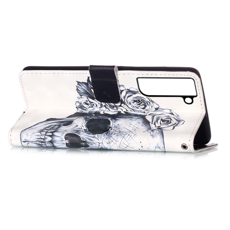 For Samsung Galaxy S23 5G 3D Painting Horizontal Flip Leather Phone Case(Skull) For Samsung Galaxy S23 5G 3D Painting Horizontal Flip Leather Phone Case(Skull)